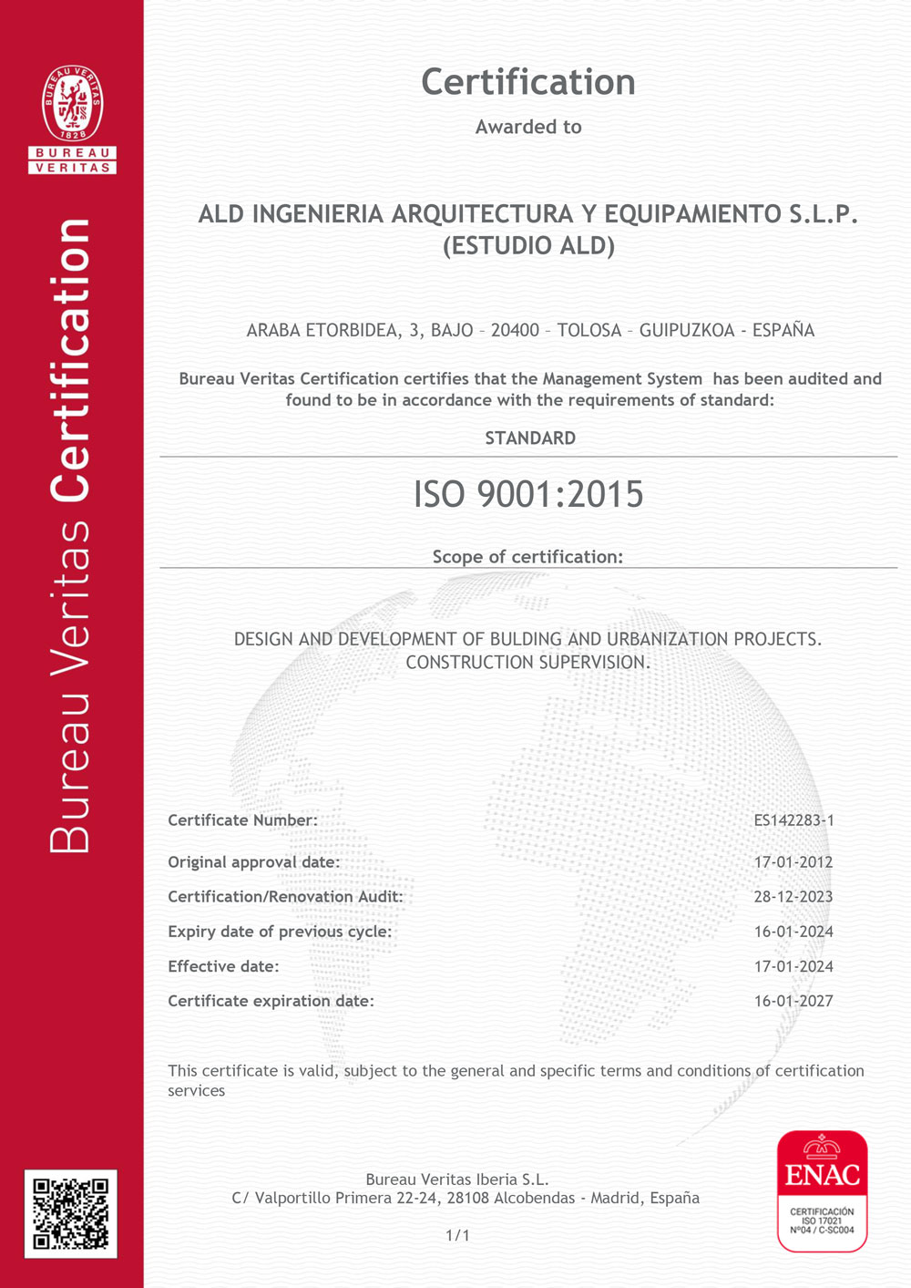 Certificado ALD